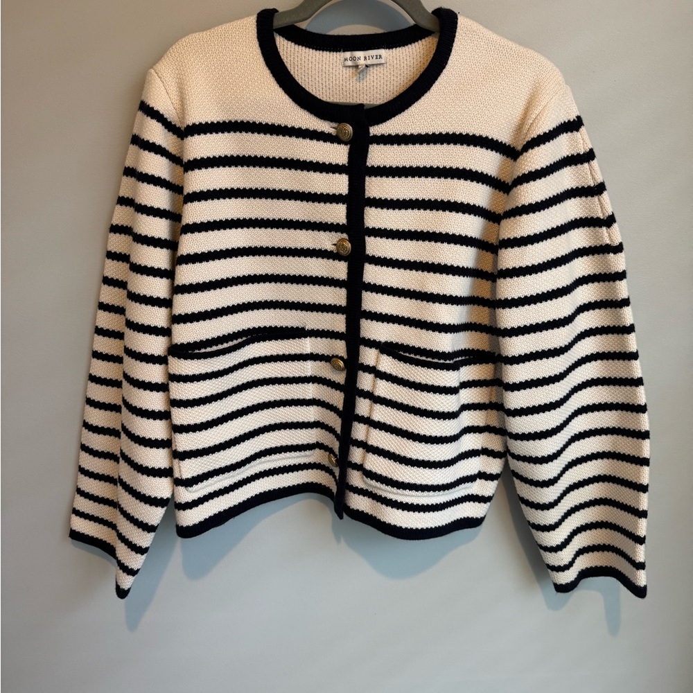 Striped “Lady Jacket” Cardigan
